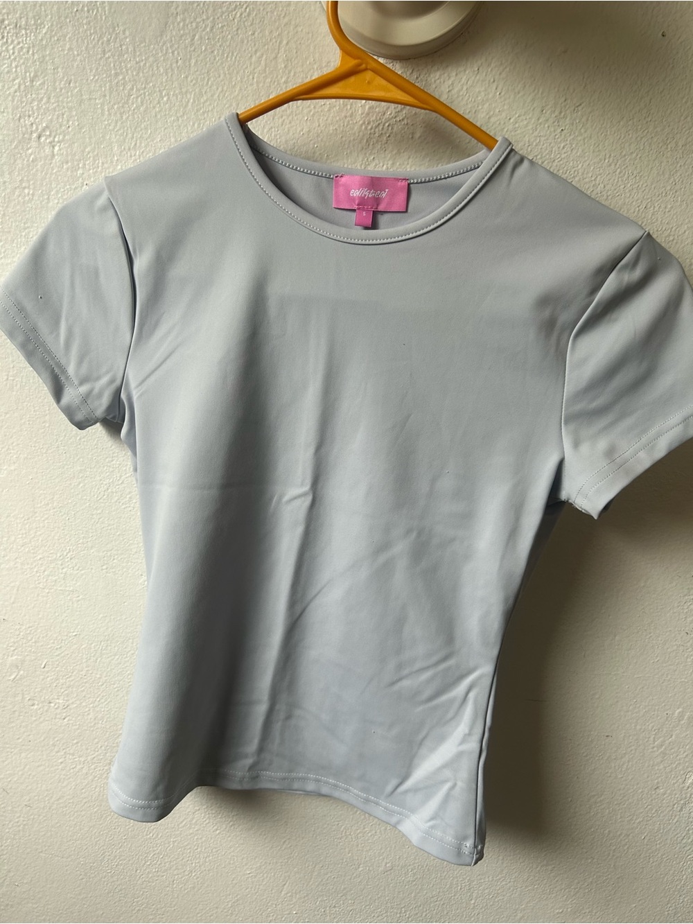 Edikted Light Blue Short Sleeve Crewneck Tee